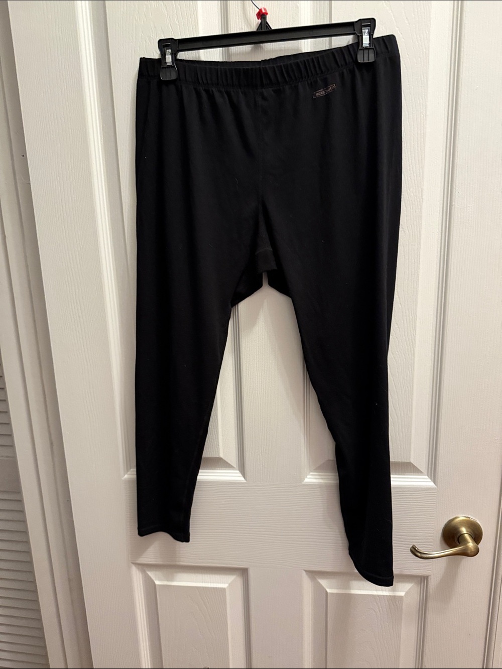 Acclimate Black Athletic Leggings with Elastic Waistband